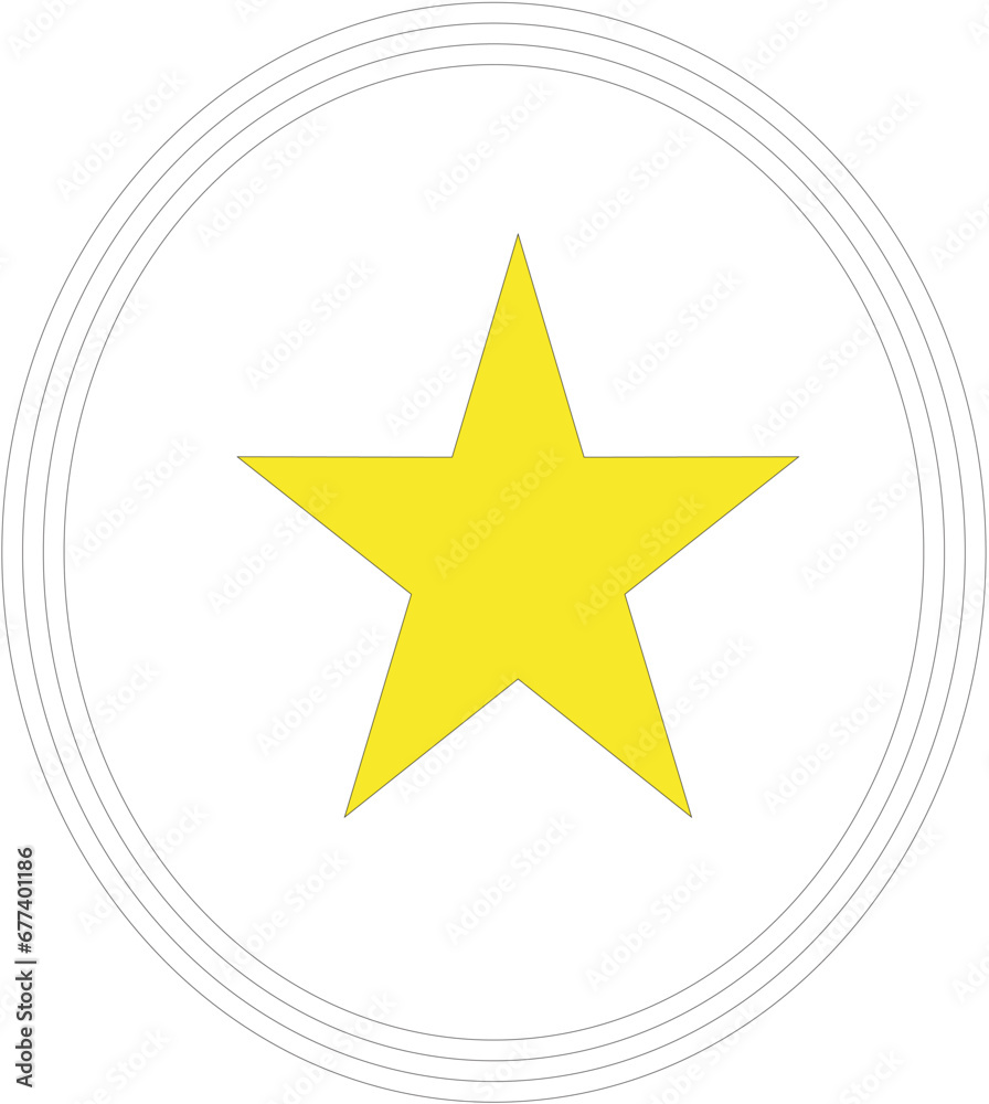 golden star button