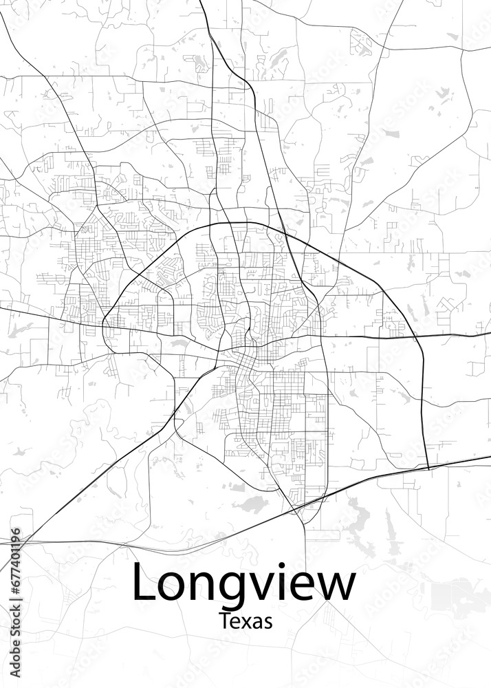 Longview Texas minimalist map