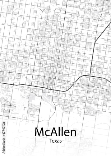 McAllen Texas minimalist map