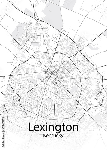Lexington Kentucky minimalist map photo