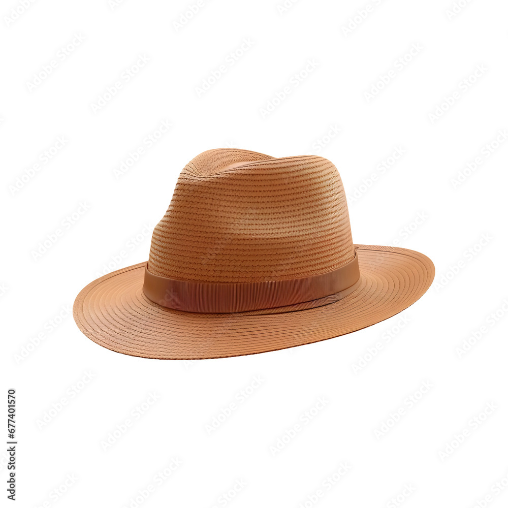 Brown Hat isolated on transparent and white background Brown Hat isolated on transparent and white background