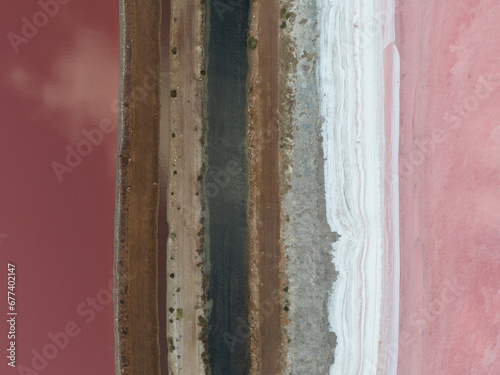 salt lake, pink lake.  © guy