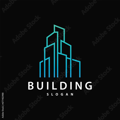 Building Real Estate Apartment Construction Logo, Elegant Premium Rustic Monogram Vector Design