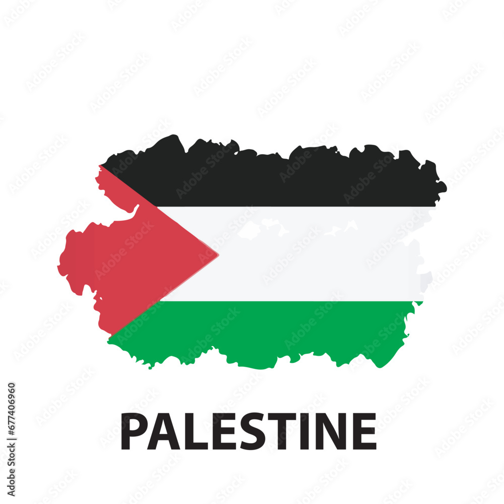 Obraz premium Palestine flag freedom isolated on white background. free palestine banner templates
