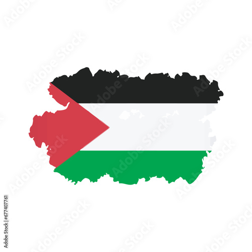 Palestine flag freedom isolated on white background. free palestine banner templates