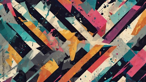 Abstract geometric art, backdrop with oblique stripes, room decoration, modern poster