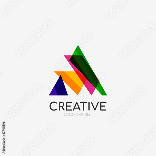 Free Download Triangle abstract logo, business emblem icon - GFXLoad