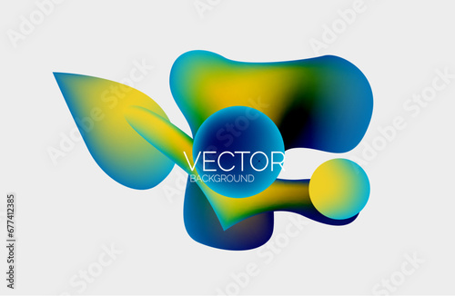 Abstract liquid bubble background. Liquid gradients