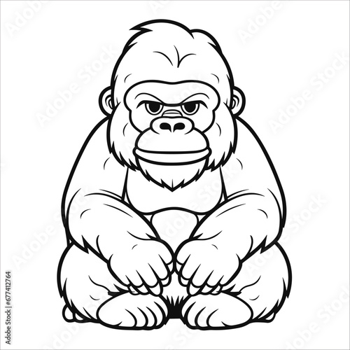Gorilla coloring pages