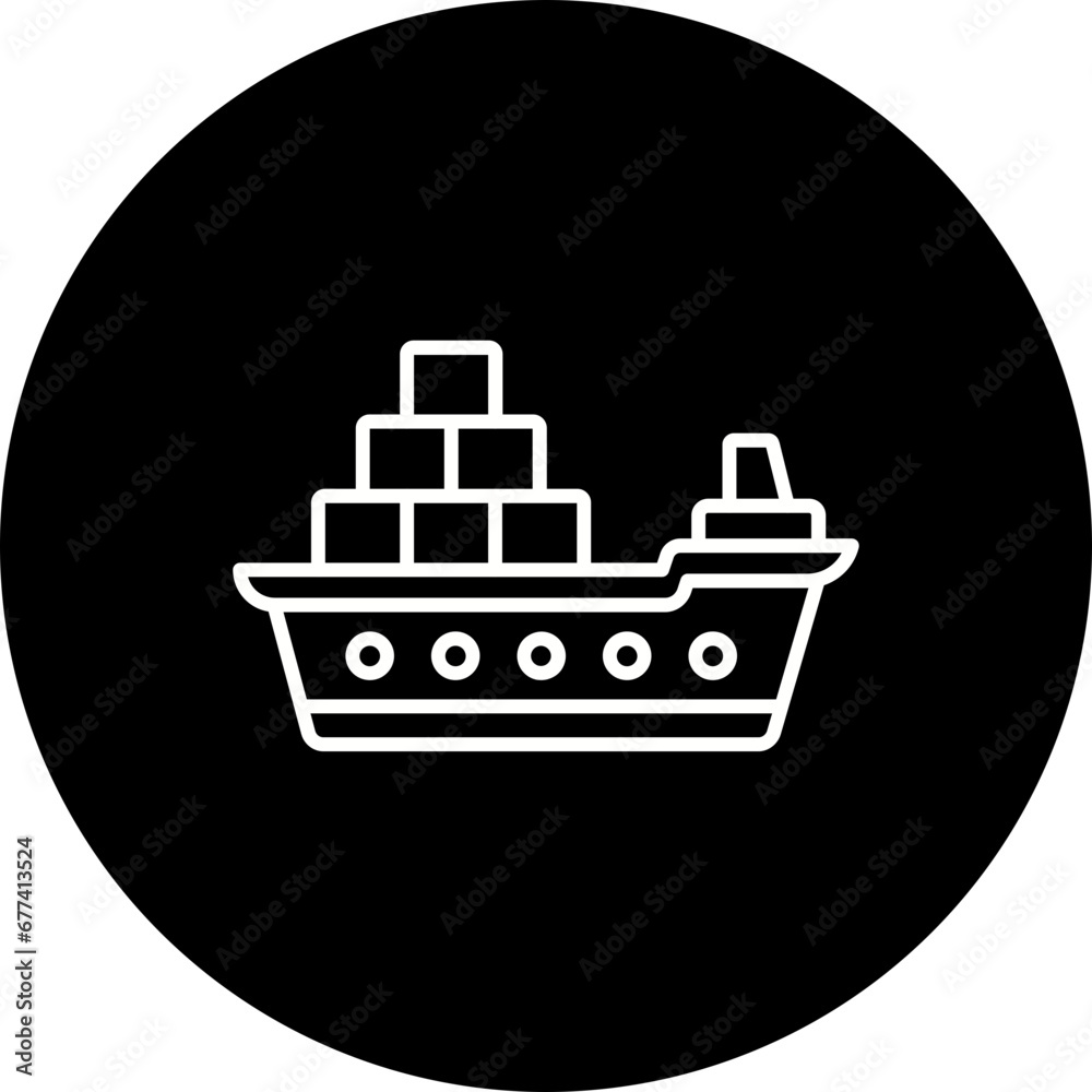 Fototapeta premium Cargo Ship Icon