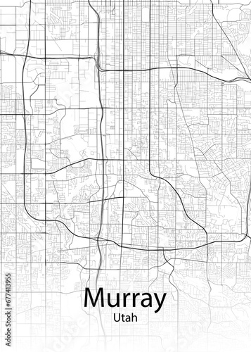 Murray Utah minimalist map