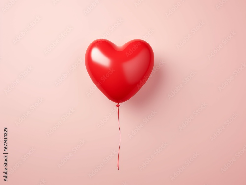 Photo lovely a single heart balloons valentines day celebrating new year Christmas Day