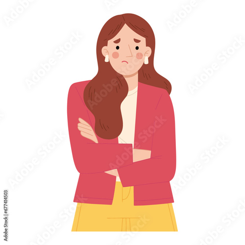 flat design illustration women with various expressions illustration collection