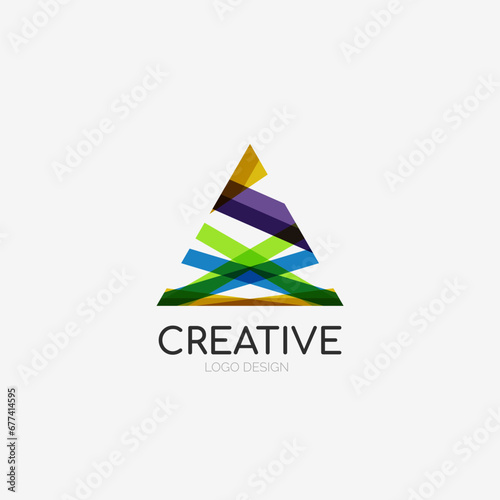 Triangle abstract logo  business emblem icon