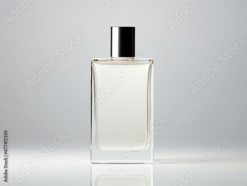 a single Cream or perfume pump bottle on solid background