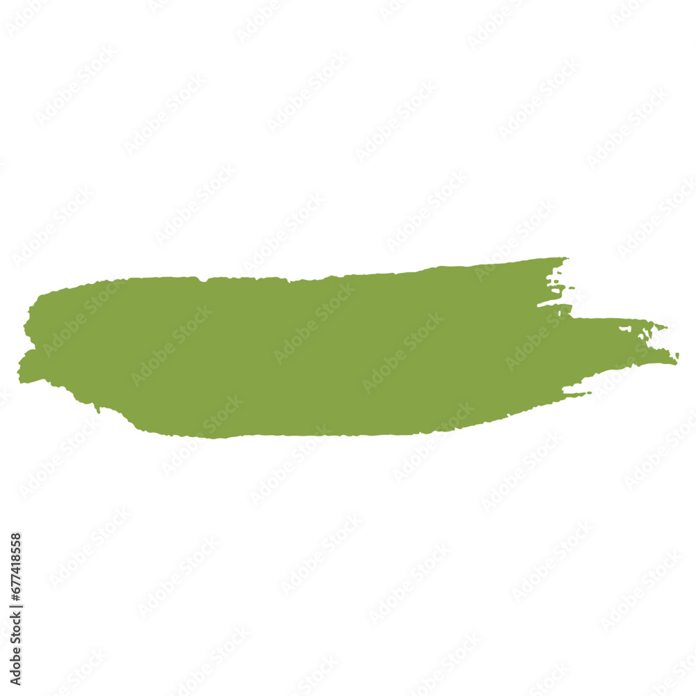 green ink paint brush stroke