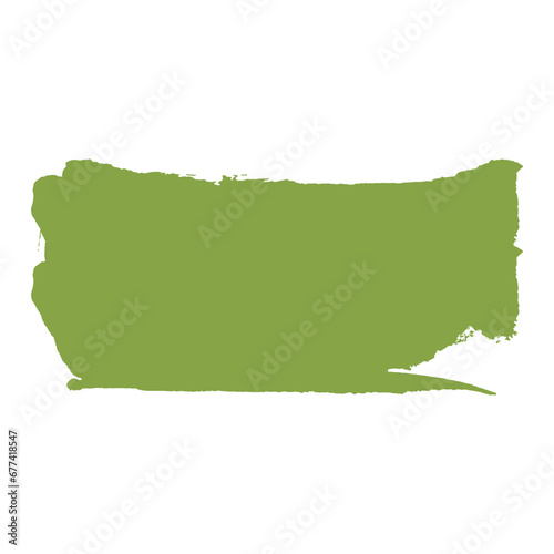 green ink paint brush stroke