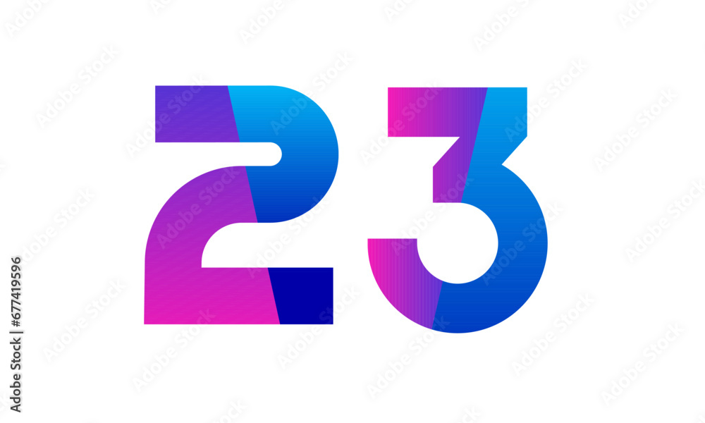 New Modern Number Blue Purple Teen Logo New Modern Number Blue Purple Teen Logo