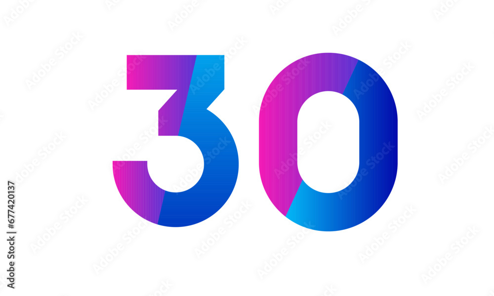 New Modern Number Blue Purple Teen Logo New Modern Number Blue Purple Teen Logo