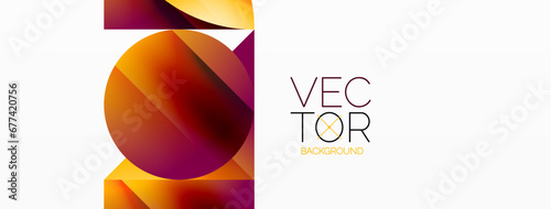 Serene gradient template. Circles and triangles mingle in minimalist perfection. Gentle fusion of forms and hues creates balanced yet captivating backdrop, embodying modern sophistication
