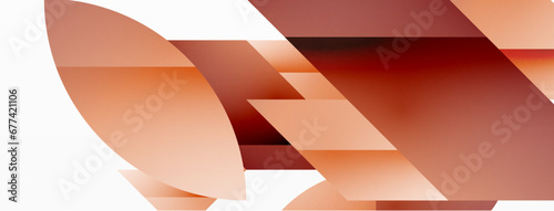 Abstract masterpiece formed by delicate interplay of circles, squares, and triangles. Geometric elements converge in harmonious chaos, evoking sense of modern creativity. Symphony of shapes