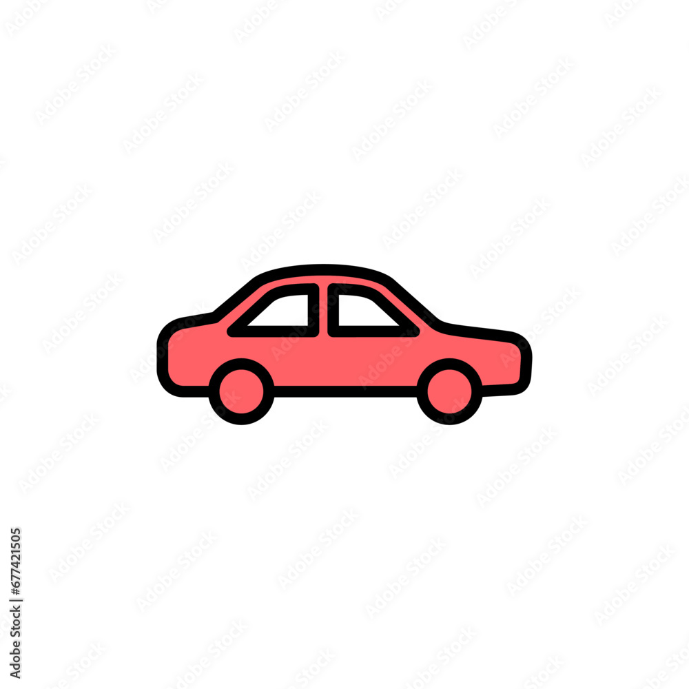 Car icon set illustration. car sign and symbol. small sedan Car icon set illustration. car sign and symbol. small sedan
