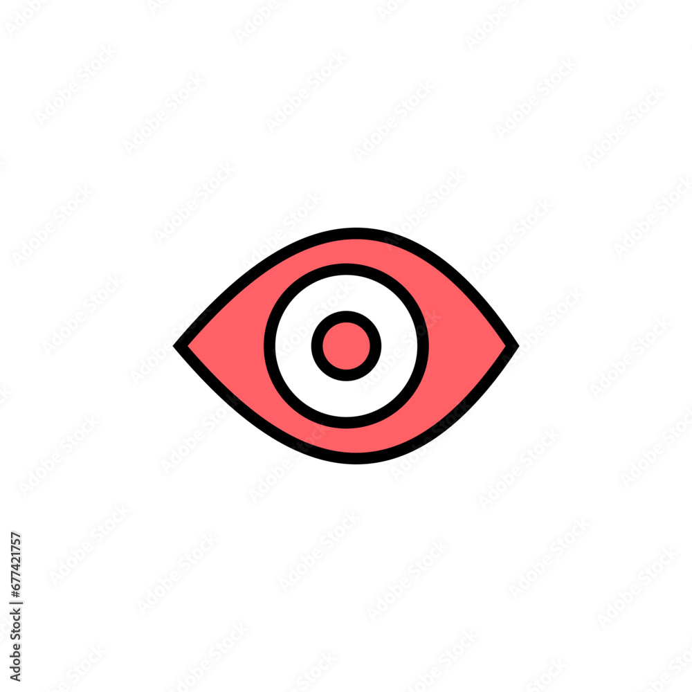 Eye icon set illustration. Eye sign and symbol. Look and Vision icon.