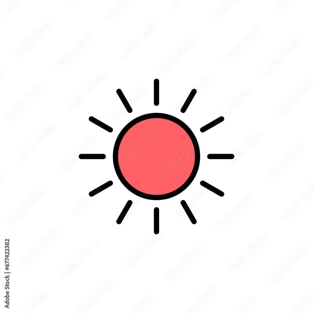 Sun icon set illustration. Brightness sign and symbol.