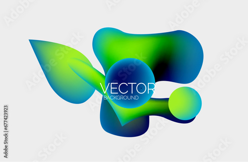 Abstract liquid bubble background. Liquid gradients