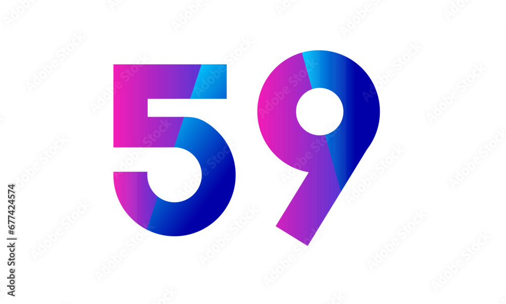 New Modern Number Blue Purple Teen Logo New Modern Number Blue Purple Teen Logo