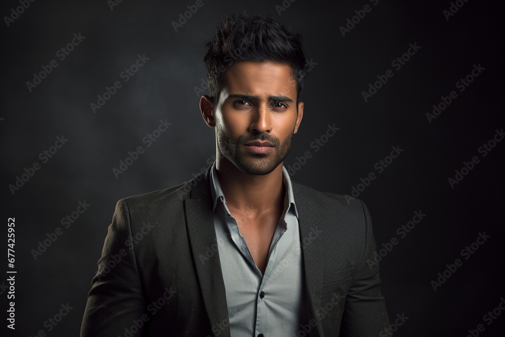 handsome indian nationality man model portraits looking at camera handsome indian nationality man model portraits looking at camera