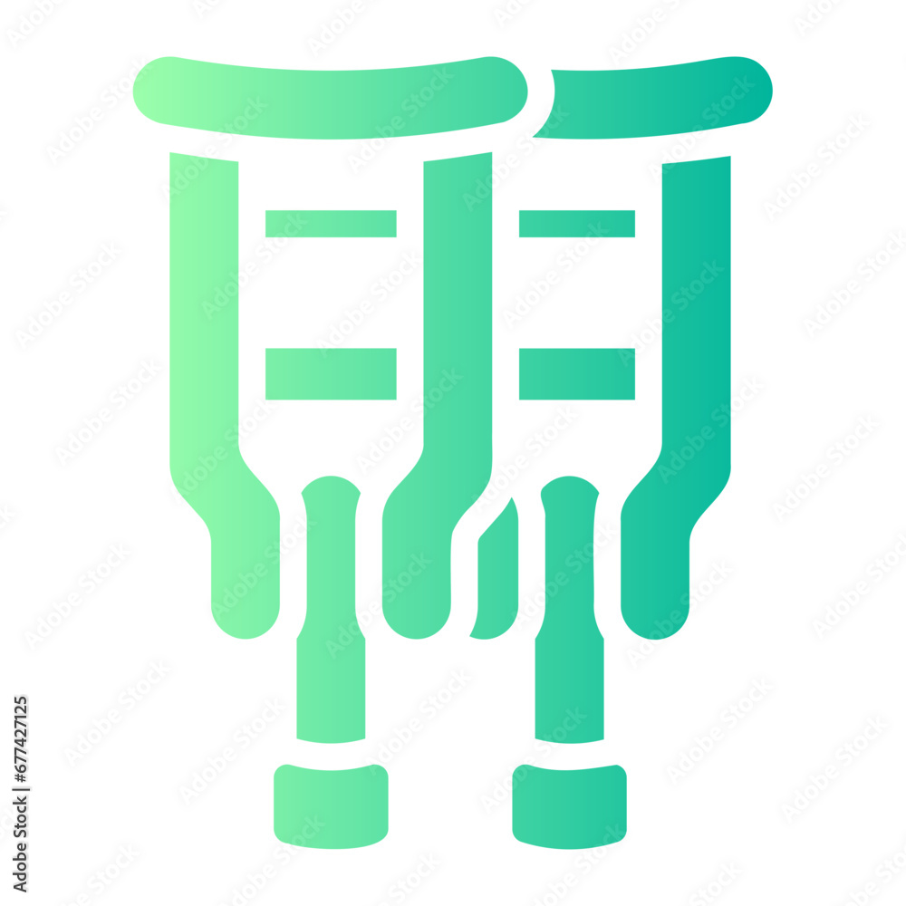 crutch Gradient icon crutch Gradient icon