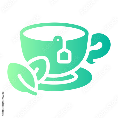 herbal tea Gradient icon