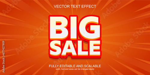 TEXT EFFECT big sale vector editable
