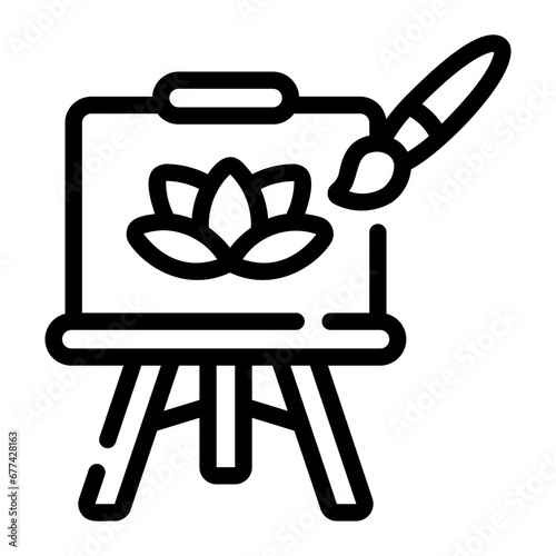 art therapy Line Icon