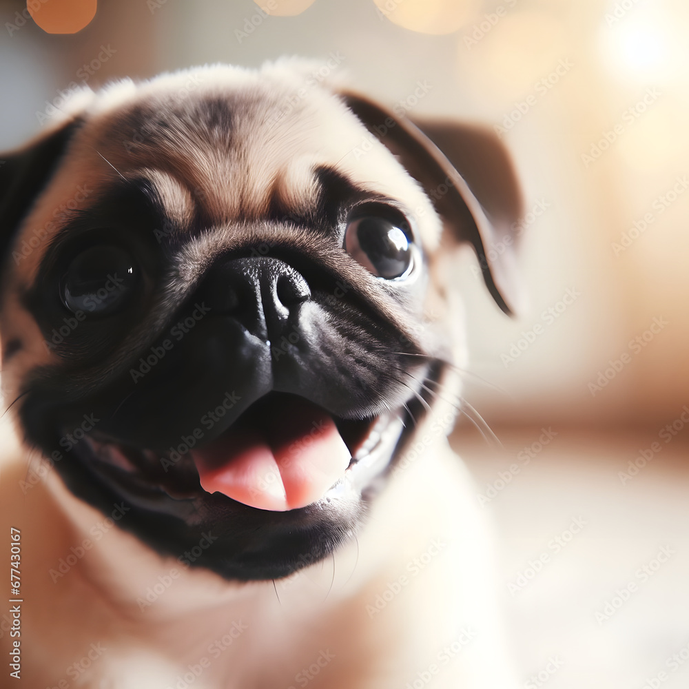 Cute Pug Smiling