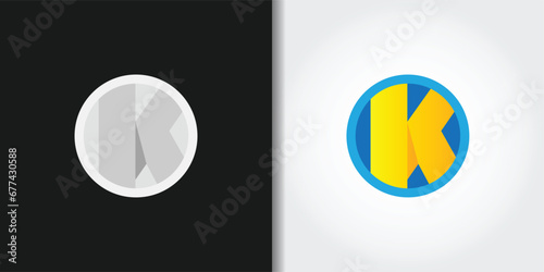 rigid letter k logo set