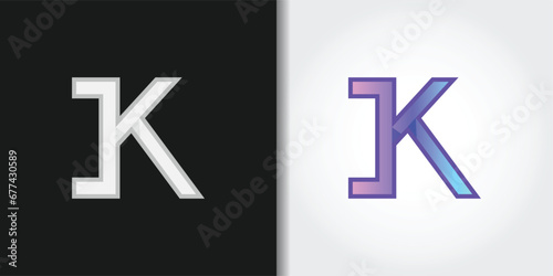 rigid letter k logo set