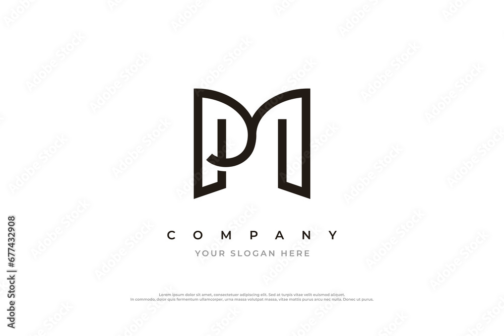 Initial Letter PM Logo Design Vector Initial Letter PM Logo Design Vector