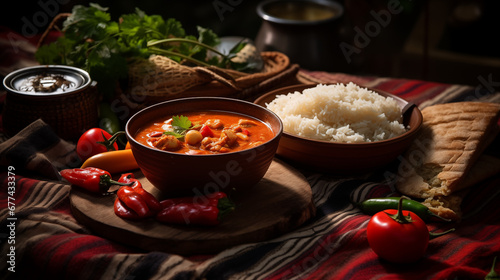 Aromatic Thai Red Curry - Spicy Delight - Generative Ai