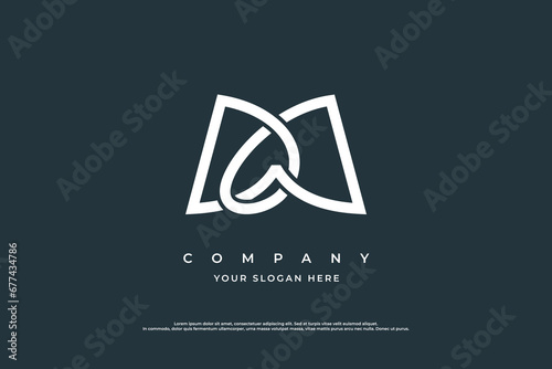 Initial Letter DM Logo or MD Monogram Logo Design Vector