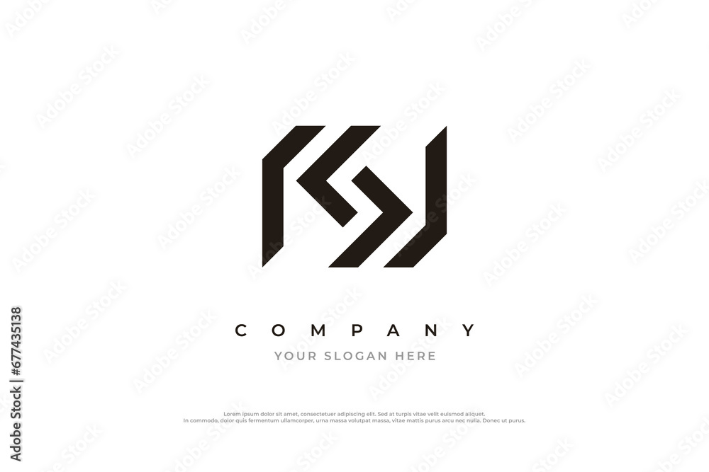 Initial Letter SN Logo or NS Monogram Logo Design Vector Initial Letter SN Logo or NS Monogram Logo Design Vector