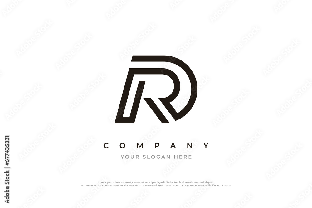 Initial Letter DR Logo or RD Logo Design Vector Stock Vector | Adobe Stock