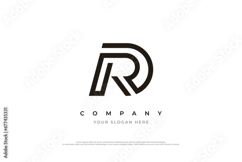 Initial Letter DR Logo or RD Logo Design Vector photo