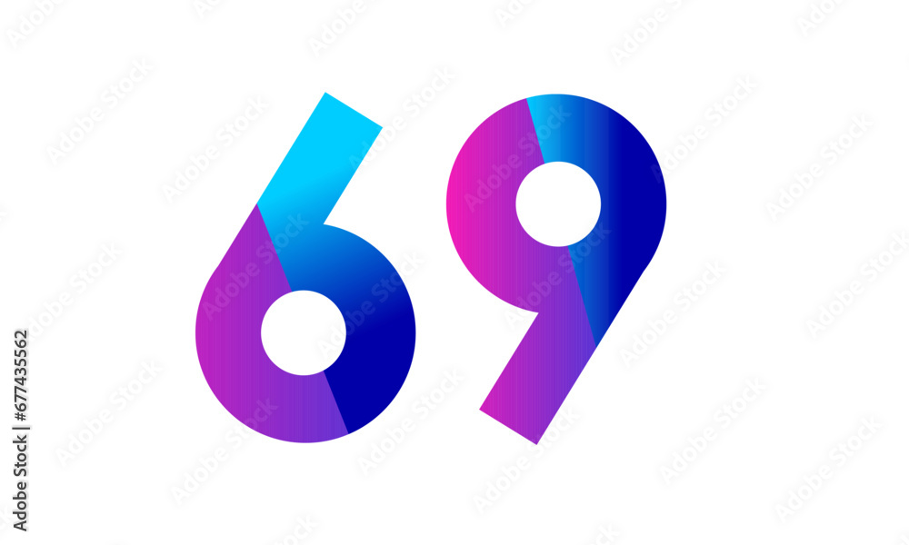 New Modern Number Blue Purple Teen Logo New Modern Number Blue Purple Teen Logo