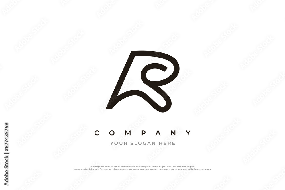 Obraz premium Initial Letter RS Logo or SR Monogram Logo Design Vector