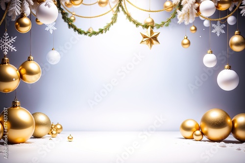 Christmas ornaments, close-up. Holidays concept. Merry Christmas 