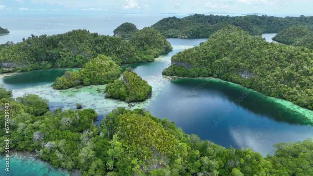 The incredibly scenic islands of Pef are fringed by mangrove trees and surrounded by beautiful coral reefs. These islands, found in northern Raja Ampat, support an amazing array of biodiversity. The incredibly scenic islands of Pef are fringed by mangrove trees and surrounded by beautiful coral reefs. These islands, found in northern Raja Ampat, support an amazing array of biodiversity.