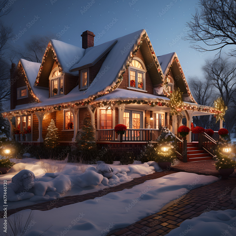 Fototapeta premium house in winter