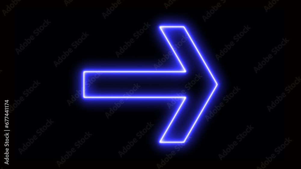 neon glowing colorful arrows design on black background. neon glowing colorful arrows design on black background.